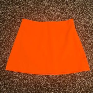 Zara Neon Orange Mini Skirt